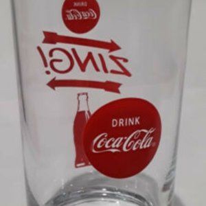 COCA-COLA COLLECTOR SERIES TALL GLASS - ZING! - NO CRACKS OR CHIPS - FAST SHIP